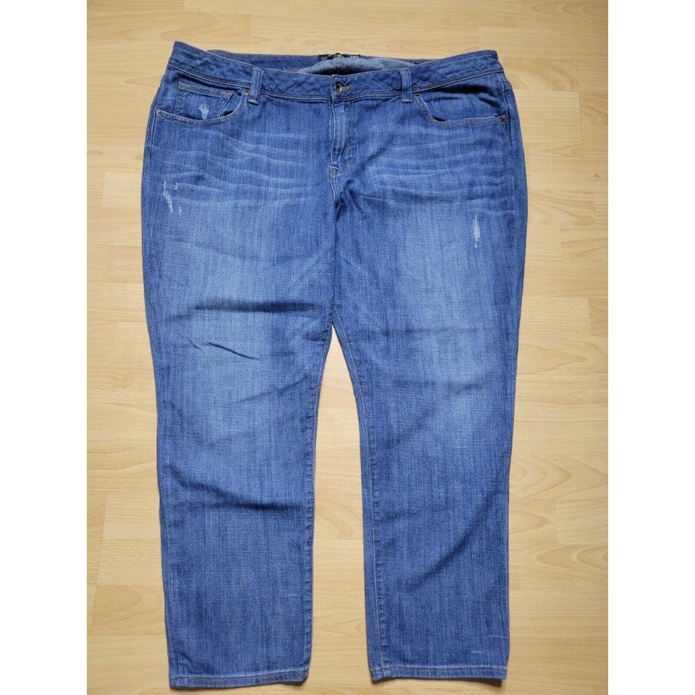 Lucky Brand Medium Wash Light Distressed Jeans Plus Size 22W